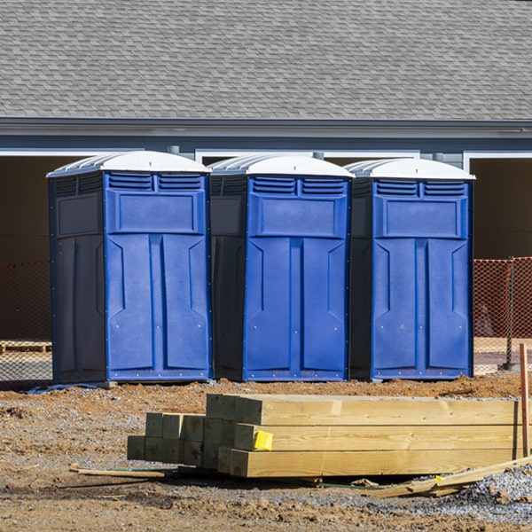 how often are the porta potties cleaned and serviced during a rental period in Kearney Park